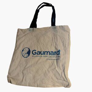Gaumard Canvas Tote Bag  Beige Blue Fetus Logo